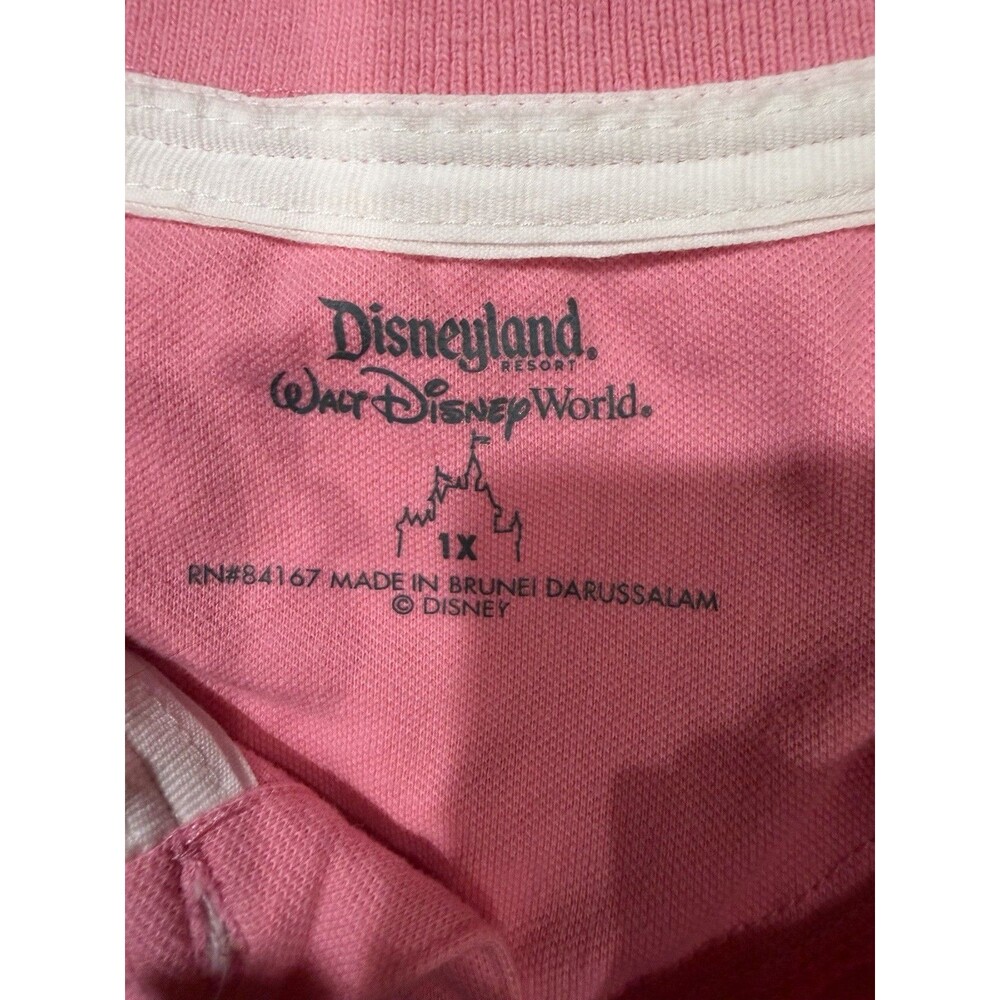 Disney Parks Walt Disney World Mickey Mouse Pink Polo Shirt Plus Size 1X - Picture 6 of 6